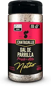 Sal de Parrilla Pimenta e Alho by Netão CantaGallo 480G - Pote