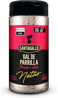 Sal de Parrilla Pimenta e Alho by Netão CantaGallo 480G - Pote
