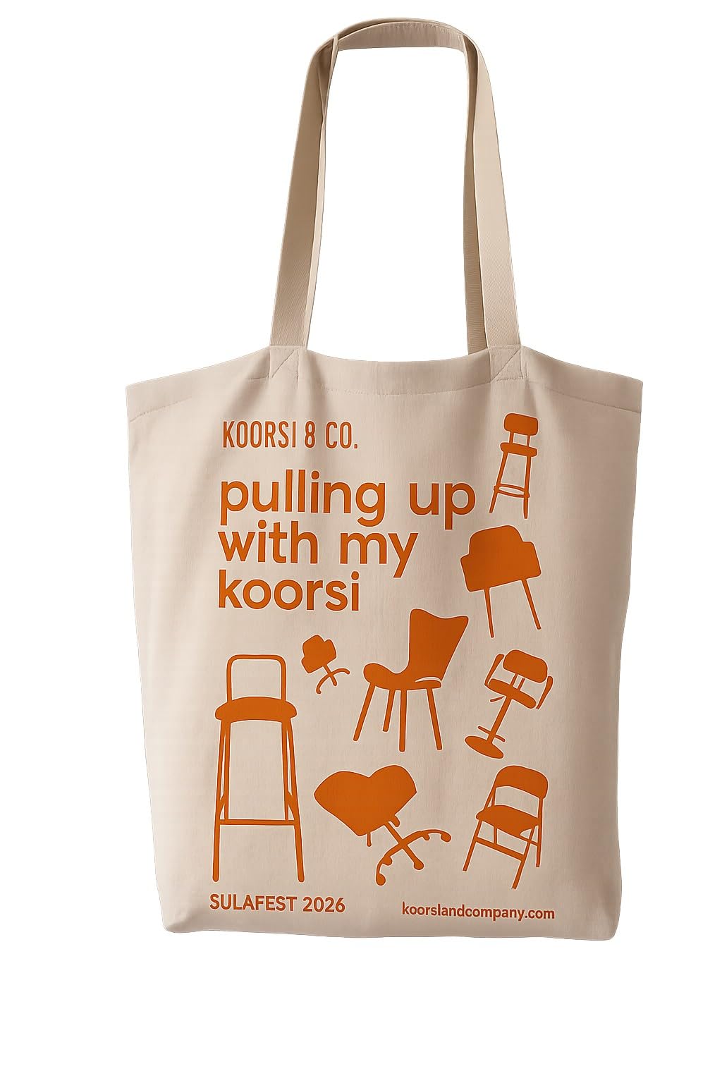 Cotton Canvas Tote Bag for Women & Men | Reusable Eco-Friendly Tote Bag with “Pulling Up With My Koorsi” Graphic Print | Durable Everyday Shopping, College & Travel Tote | Beige-image-38