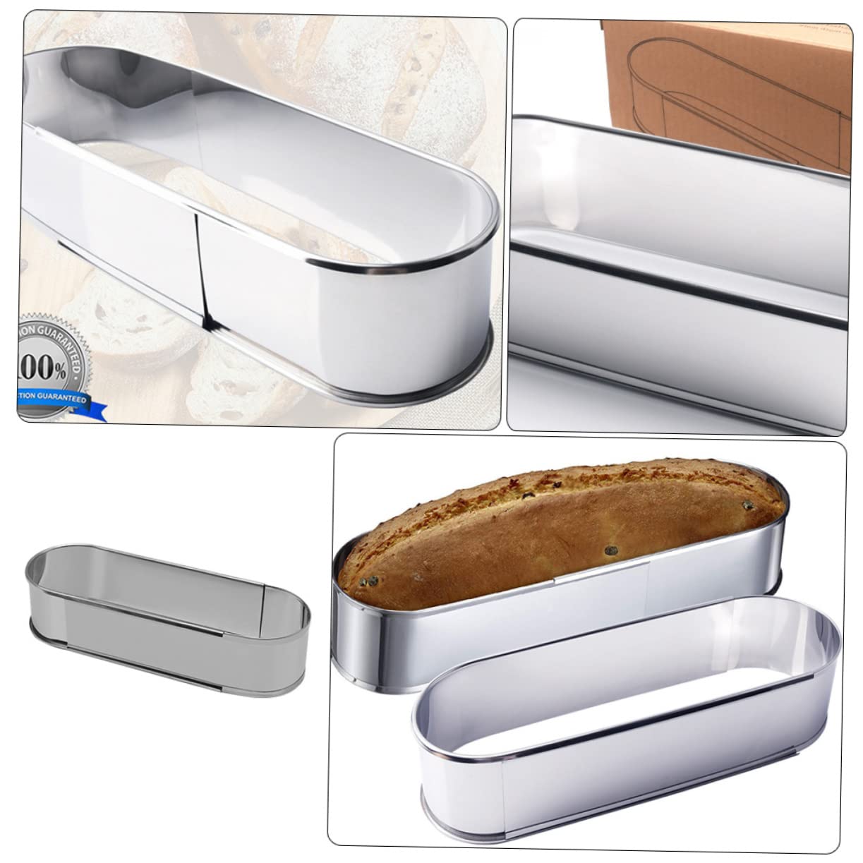 VINTORKY 1pc Stainless Steel Mousse Cake Mold Non-stick Kitchen Gadget for Easy Demoulding for Baking Pastry Decor Compact Portable Design High Temperature Tolerance