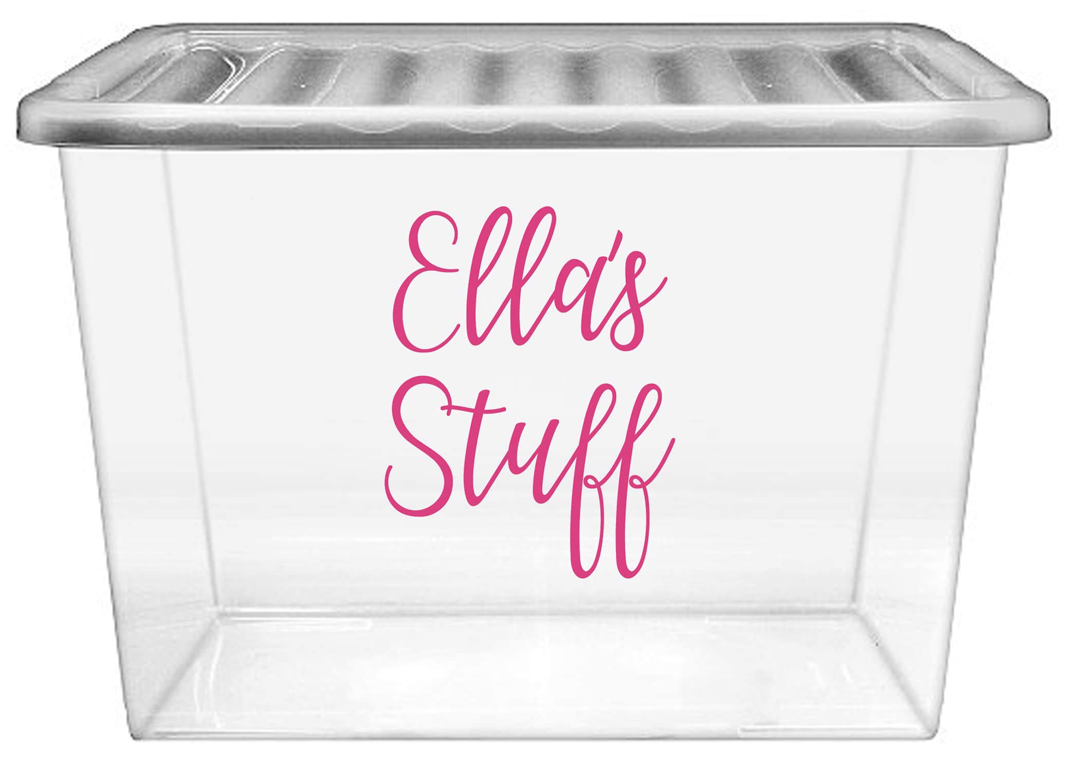 Personalised Stuff Vinyl Sticker Decal Transfer Label for Storage, Box, Container, Tin, Jar. Home, Kitchen Organisation (Large - 6cm Tall Capital Letter Height)