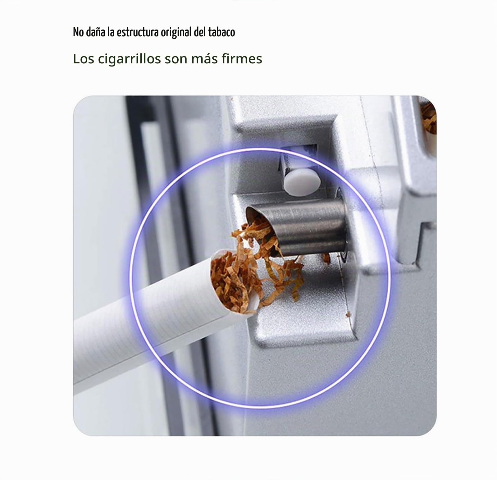 Máquina automática de liar cigarrillos, motor de alta frecuencia, descarga uniforme, incluye cepillo de limpieza, compatible con la mayoría de papeles y tuberías de cigarrillos