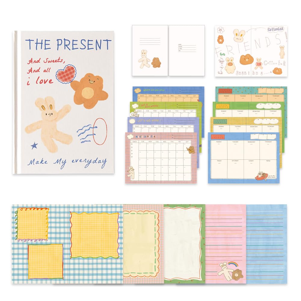 Monolike Unmatched Friends 6-Month Hardcover Diary, 03. Ivory - Academic Planner Weekly & Monthly Planner Undated โ image 1