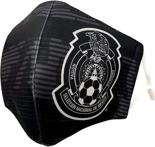 Miniatura 7 de Icon Sports Mascarilla México (ajustable), Barbijo Cubre Bocas de La Seleccion Nacional de Futbol (negro)