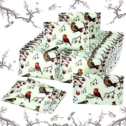 Image of Geyee 50 Pack Travel Tissue Packets Facial Paper Napkins, Birds