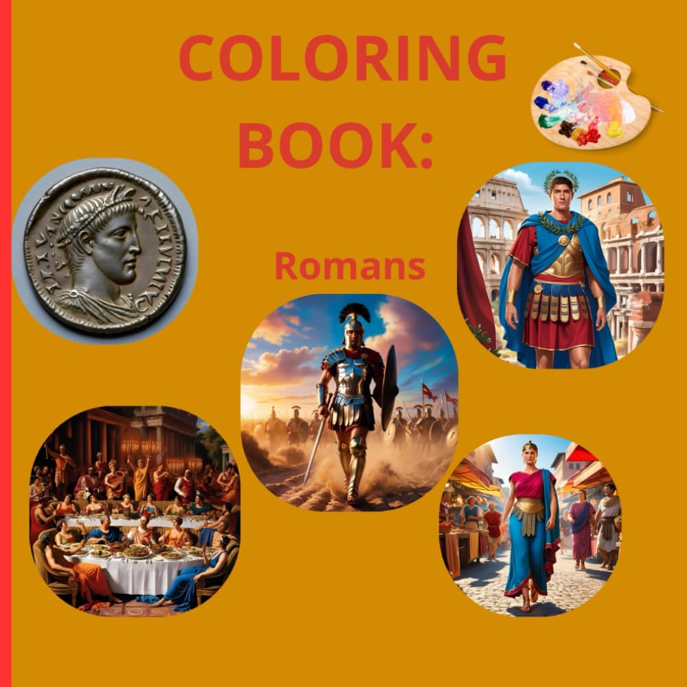 Incredible Romans Coloring Book: Incredible Romans Coloring Book: 27 Epic Designs of Gladiators, Emperors & Landmarks – Explore Ancient Rome Through Art!