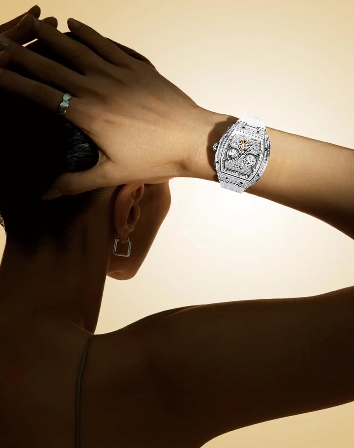 OLEVS Womens Automatic Watch Diamond Luxury Date Ladies Dress Classic Self Winding Wrist Watches Luminous Waterproof - Image 3