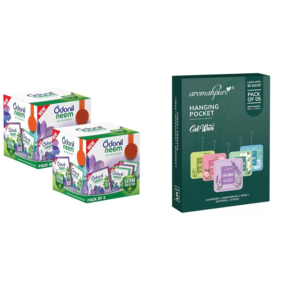 Odonil Bathroom & Toilet Air Freshener, Neem Mixed Fragrance Blocks - Jasmine, Lavender, Orchid, Rose, Long Lasting Fragrance, Lasts upto 30 days, Germ Protection, 384g (48g x Pack of 8)-picture-31