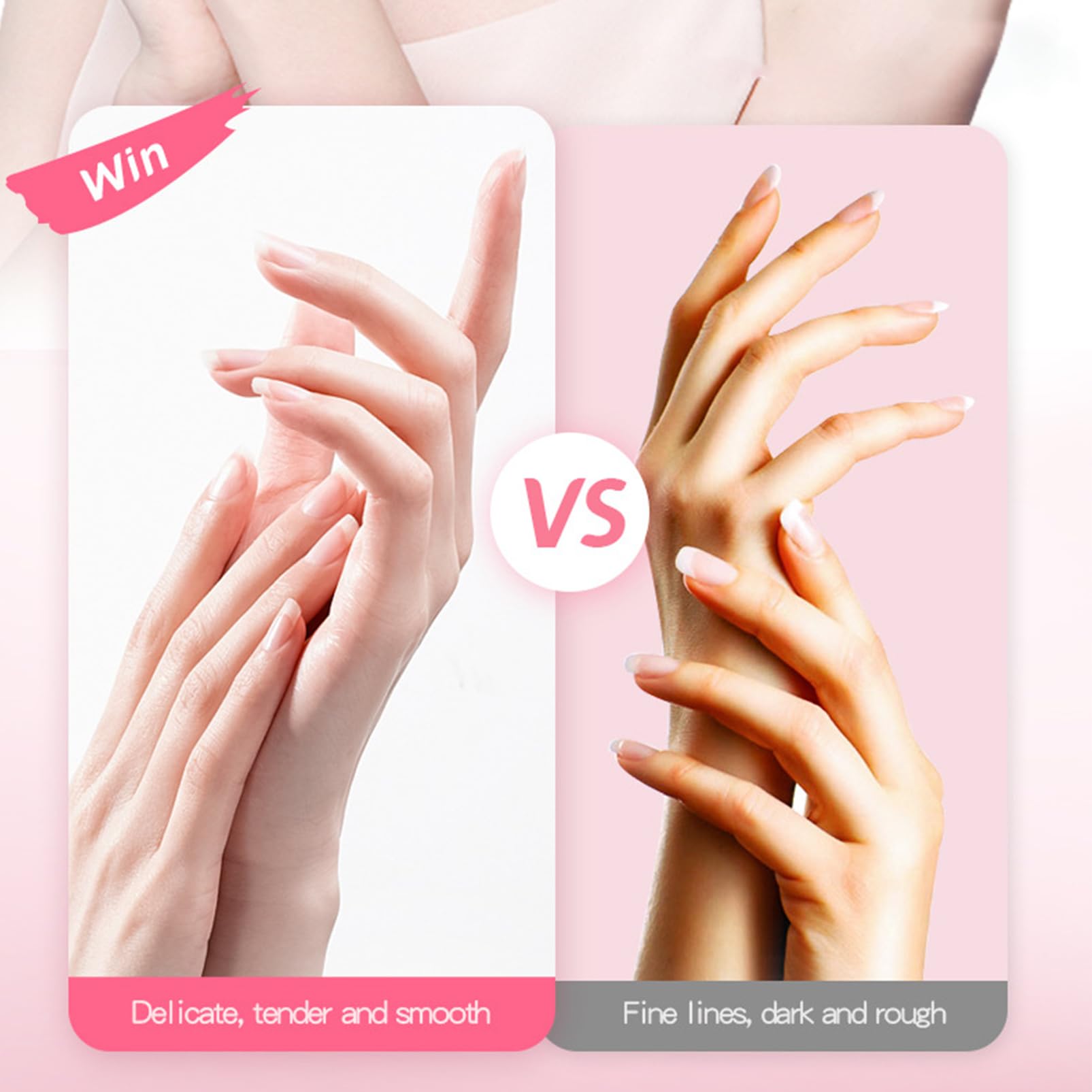 Lot de 4 masques pour les mains - Pour mains très sèches - Hydratant avec niacinamide et lait de chèvre - Gants exfoliants pour les mains (4)