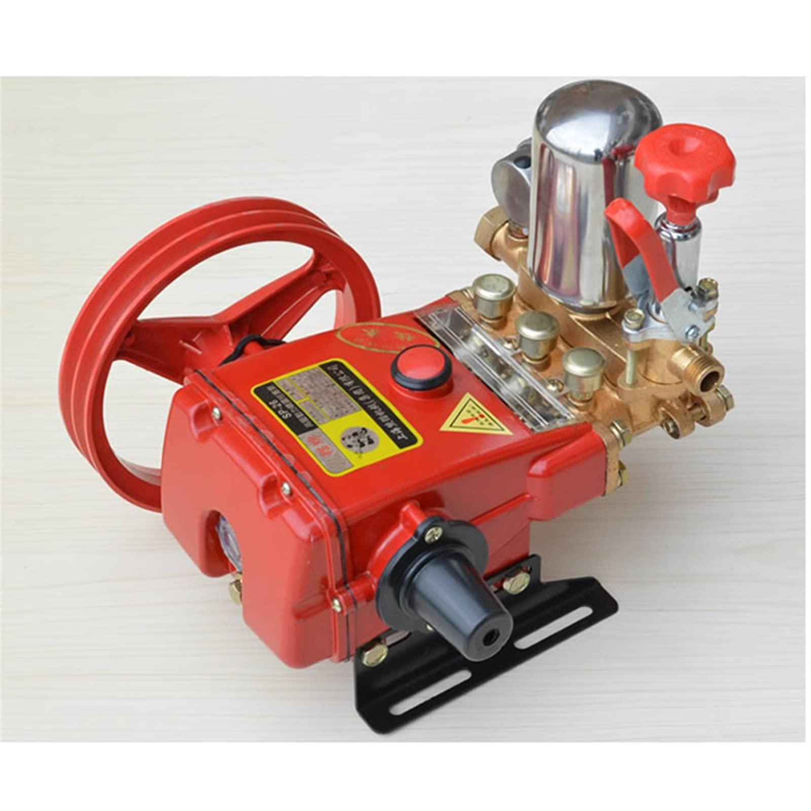 Bomba de émbolo de tres cilindros de alta presión USKI para máquina de pulverización de pesticidas Tipo 26 con manual en inglés, Negro, Metal, Above Ground, Bomba de agua