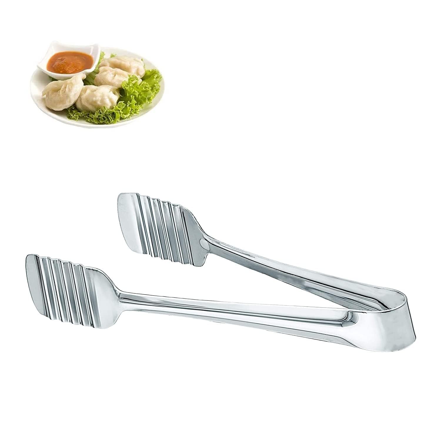 LEGION Stainless Steel Cake Tong Chimta for Chapati, Paratha Tong, Salad Serving Food Tong (Pcak of 1) 3