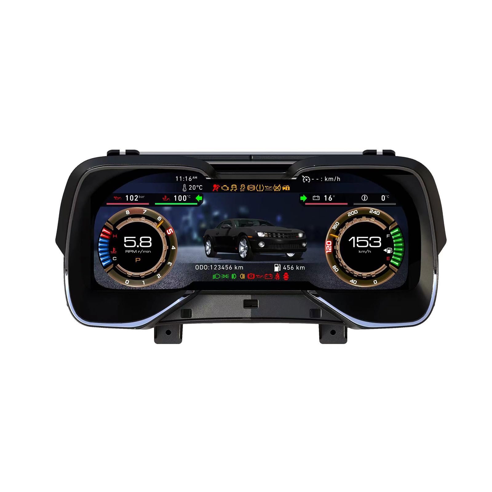 12 3 LCD Digital Instrument Cluster for Chevrolet Camaro 2010-2015 Dashboard Display Speedometer Odometer Cockpit Car Accessories — view 7