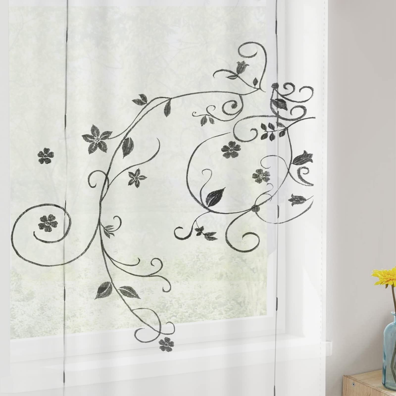 SIMPVALE Tende Romane, Grigio 100x140cm Tenda a Pacchetto Finestra, Tende Interne Voile per Camera da Letto, Studio, Cucina