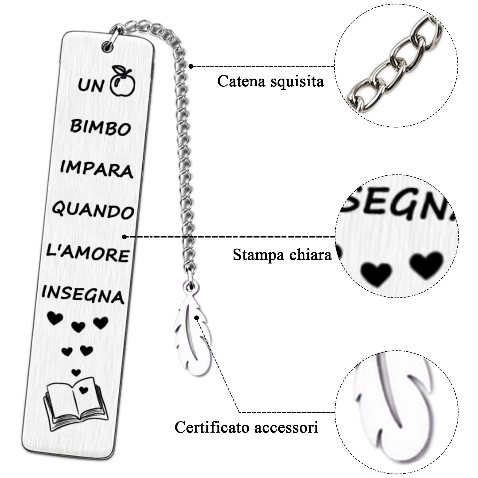 ERNESTINE Calamita In Legno A Forma Di Cartella, Incisa 'Grazie Maestra', Regalo Ecologico Per Insegnanti E ATSEM, Fine Anno Scolastico E Pensione - 2