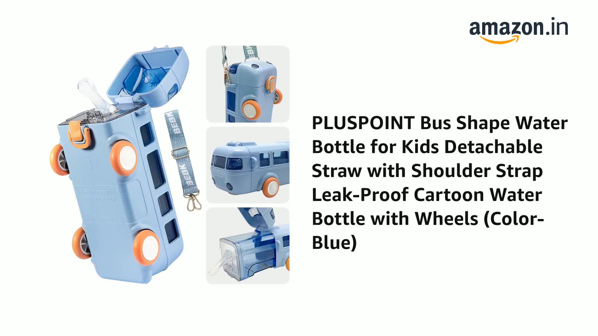Waterfles Auto, Bus Waterfles | Draagbare kinderwaterbekers voor drankjes - Lekvrije waterspeelgoedkannen, drinkfles met afneembare schouderriem voor school, kamperen