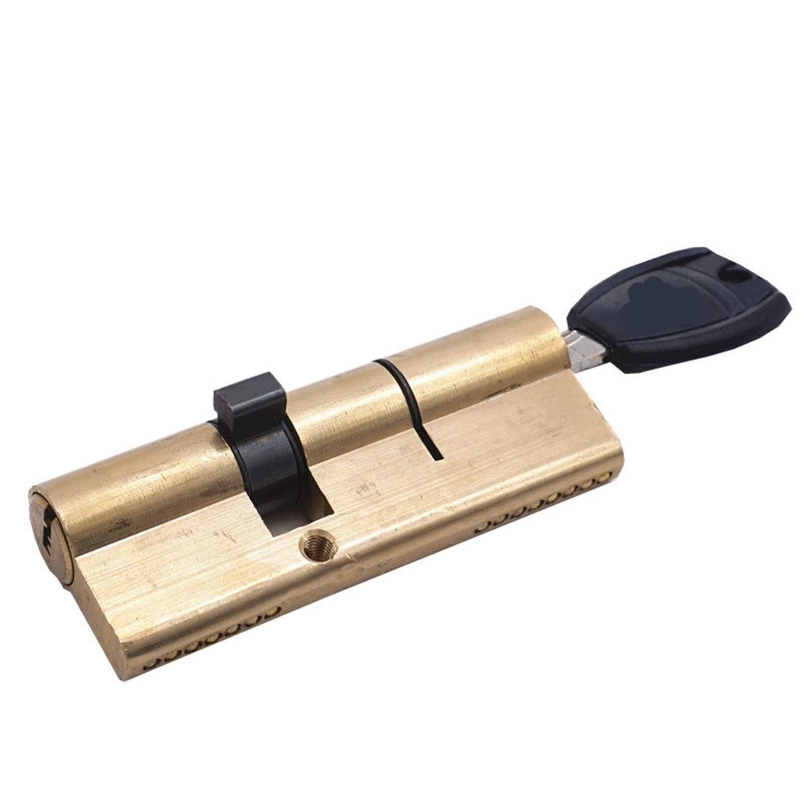 Wangshaowei 85(32.5 52.5) Barrel Lock Custom Same Key Open All Cylinder Security Copper Door Lock Manage Bedroom Living Handle Brass(85(32.5 52.5))