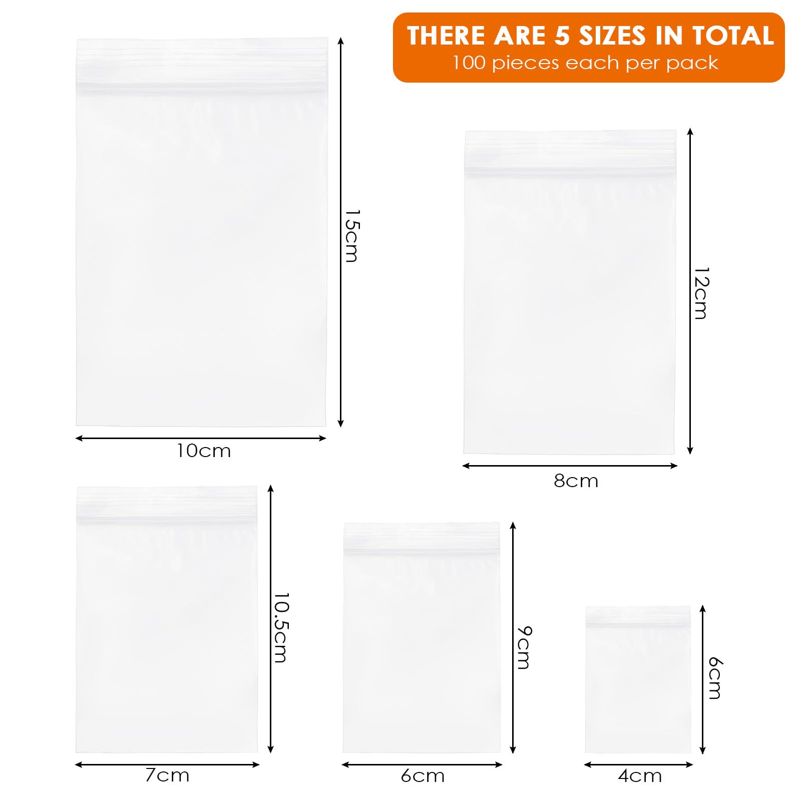 Bustine Trasparenti Richiudibili - 800 Pezzi In 8 Misure, Per Cucina E Oggetti Piccoli - Foto 2