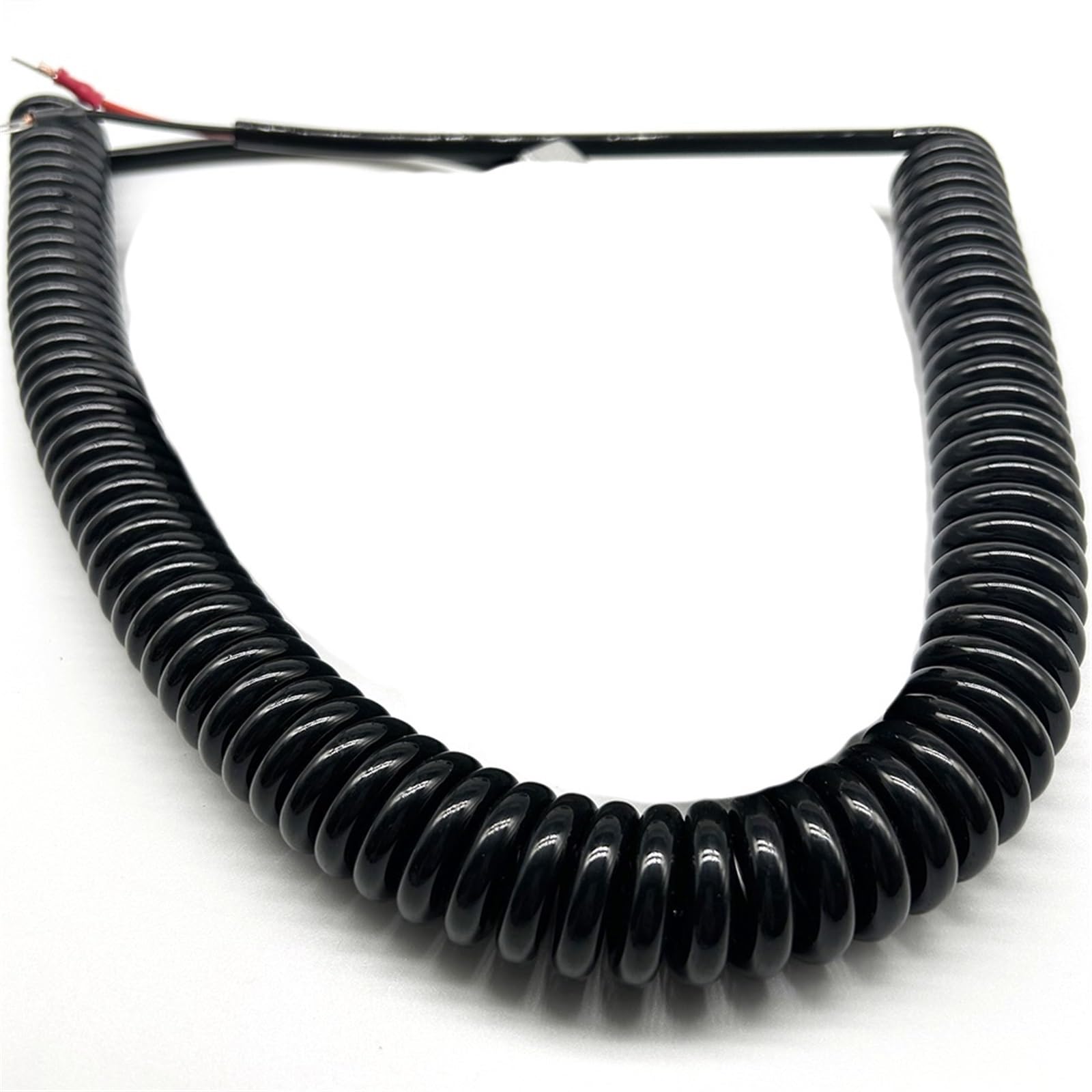 Cable Cord 2 Cores 1.5mm Square Spiral Grounding Electrostatic Spring Wire Grounding Cable Wire Spiral Extension (Size : Spiral Length 1 Meter)