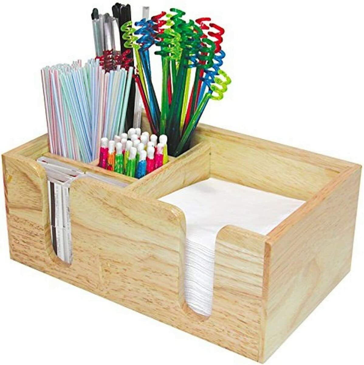 Wood Bar Caddy with Rectangular Design, Blonde