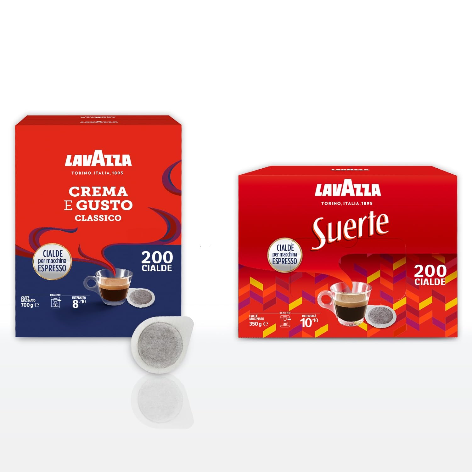 Lavazza Cialde in Carta, 400 Cialde assortite, 200 Cialde Crema&Gusto e 200 Cialde Suerte