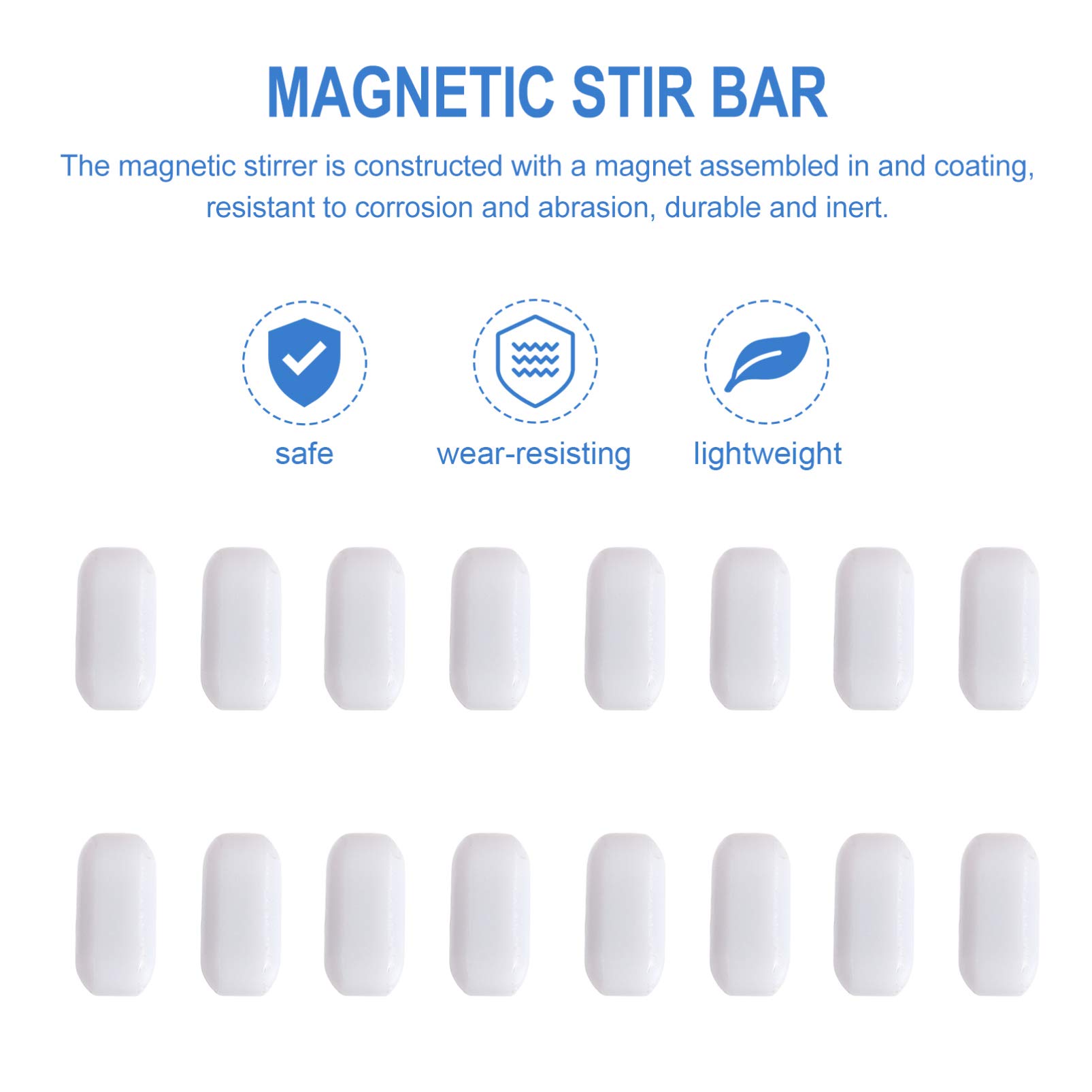 iplusmile 25 Stück Magnetrührstäbe Ptfe-Beschichtet Für Laboranwendungen - Effizientes Mischen in Biologischen Und Chemischen Experimenten