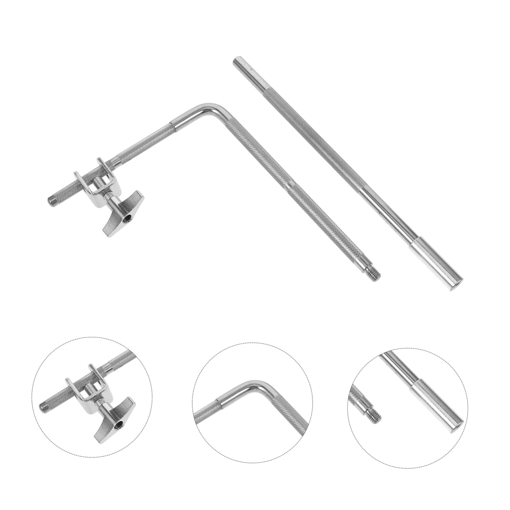 ifundom Drum Accessories Set Metal Cowbell Bracket Clamp Drum Clamp Cowbell Holder Clip for Drummers