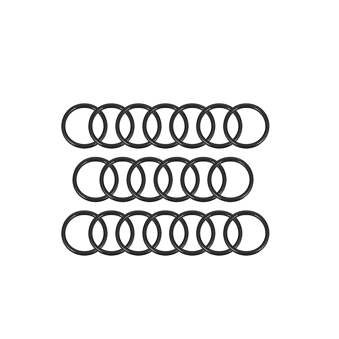 sourcing map Nitrile Rubber O-Rings 6mm OD 4mm ID 1mm Width, Metric Sealing Gasket for Automotive Machine Plumbing, Pack of 20