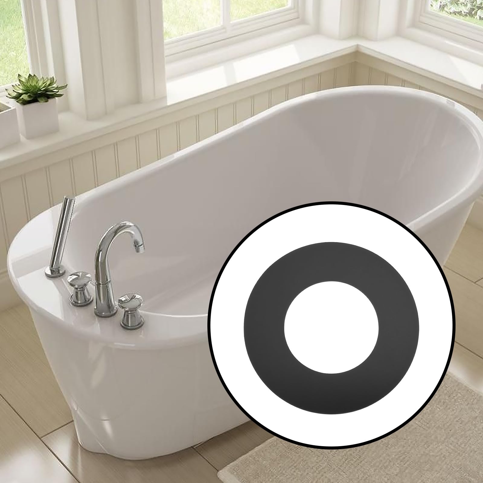 Briny River 10PCS Rubber Washers 48 x 26x2 mmCompatible with 3/4" Pillar Taps Bath Replacement Tap Washer - Image 2