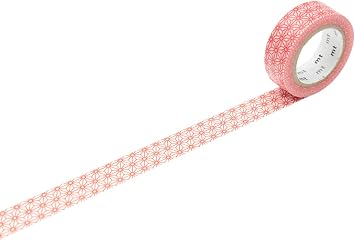 mt Asanoha Shuaka Washi Masking Tape Roll - Red
