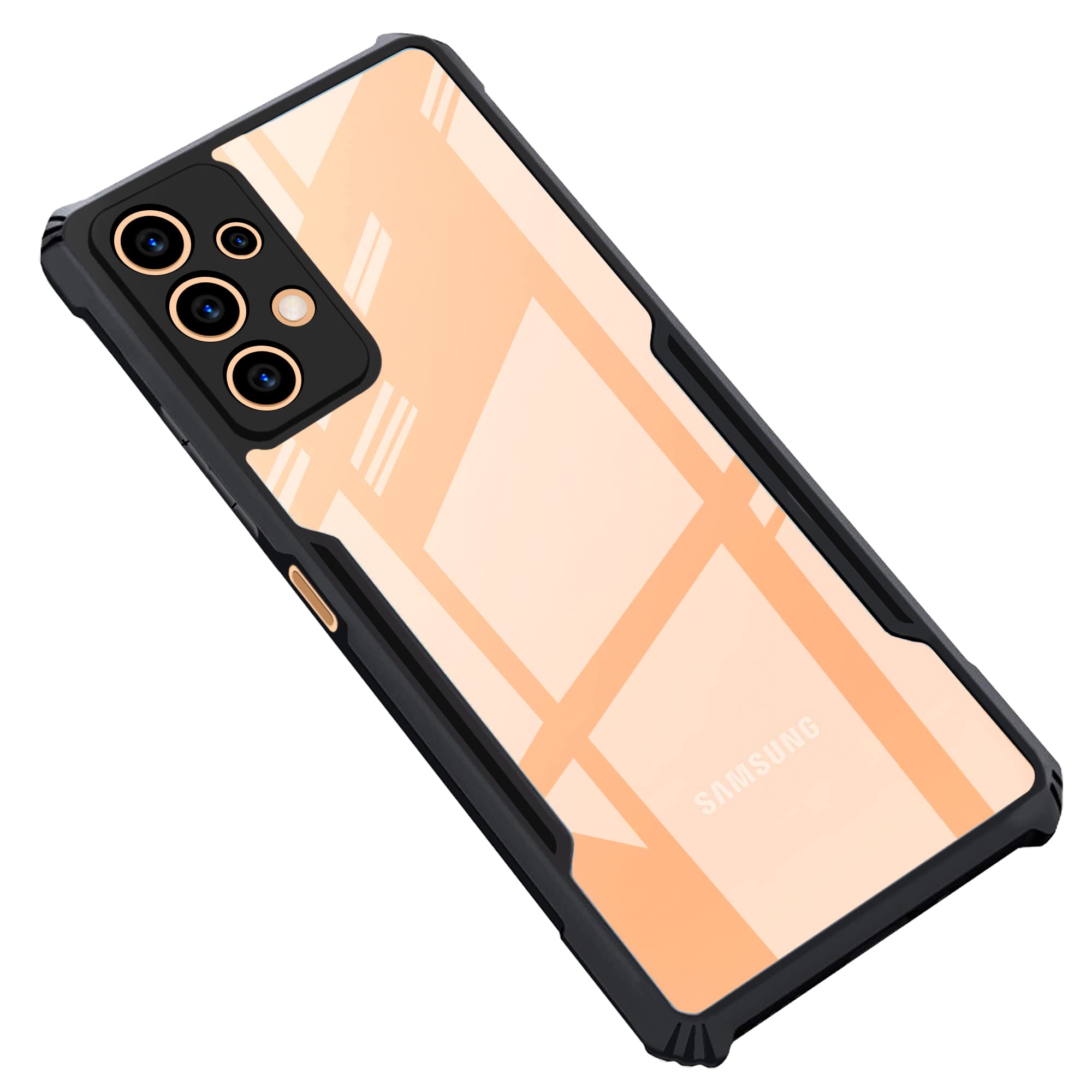 CEDO Samsung Galaxy A23 / A13 (4G) Back Case Cover | Camera Protection Shockproof Bumper-Edge | Acrylic Crystal Clear 360 Degree Protection TPU+PC | Transparent Eagle Back Case Cover (Black) (B0BS9QWKLH) Amazon Price History, Amazon Price Tracker