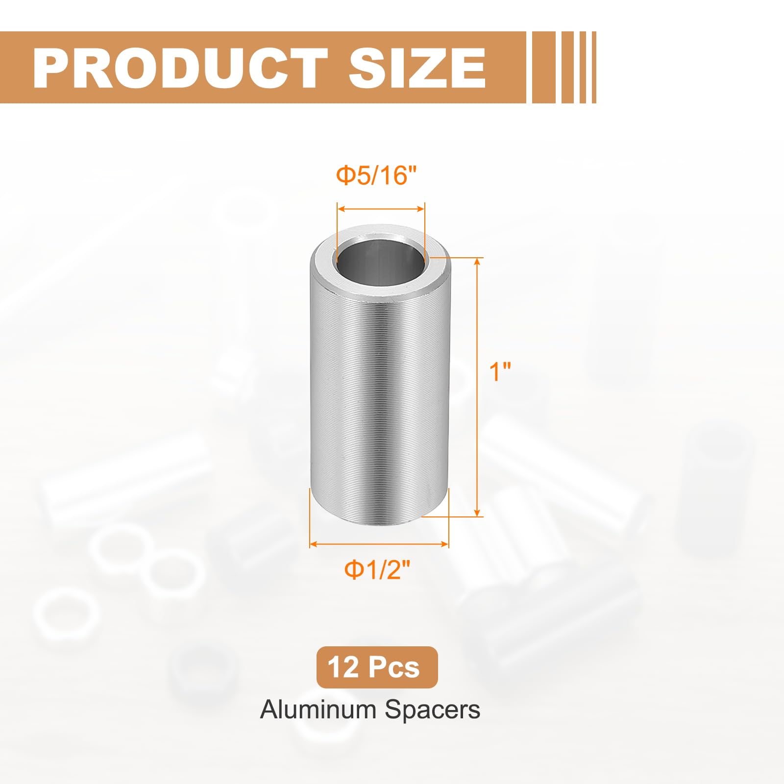 PATIKIL 12PCS Aluminum Spacers - Image 2