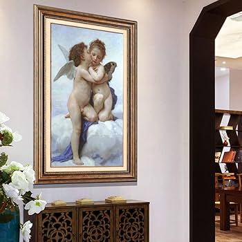 額入り87.5cm壁掛け ブグロー ファイストキス （印刷画） 1152