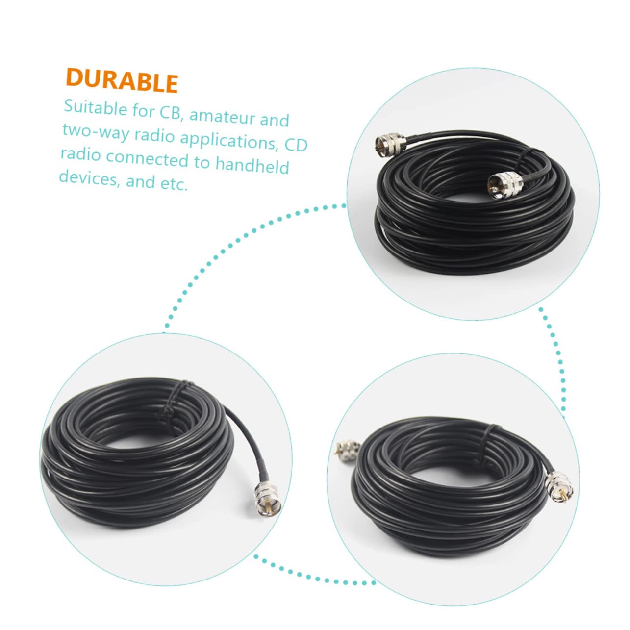 NUOBESTY Coassiale Jumper Uhf Uhf Connettore Rame Bassa Perdita Connessione Affidabile Dispositivo Radio Antenna Ricetrasmittente Radio Amatoriale Misuratore Trasmettitore