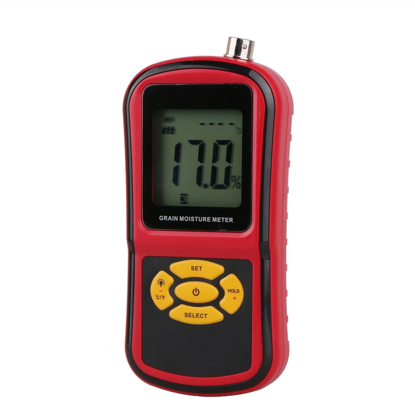 Moisture Meter, Digital LCD Grain Moisture Meter GM640 with Measuring Probe Tester for Corn Wheat Rice Bean Hygrometer Instrument
