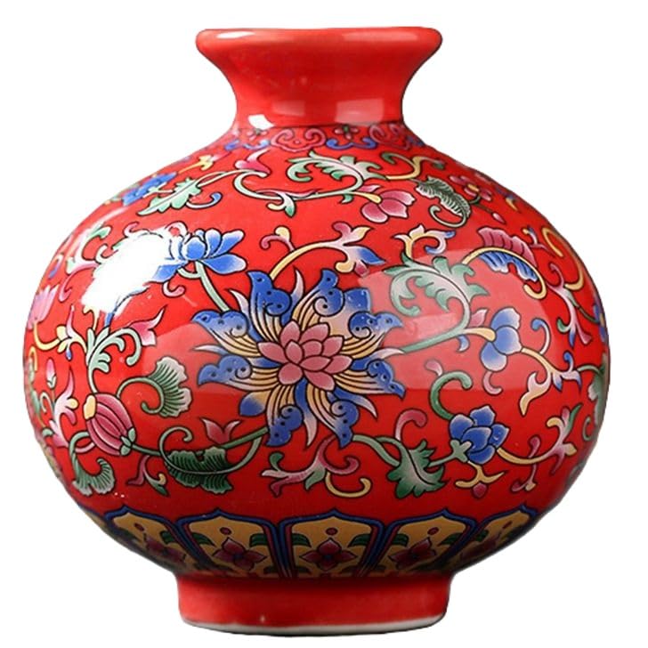 Kleine Keramikvase für Blumen, handgefertigt, elegant, rund,...