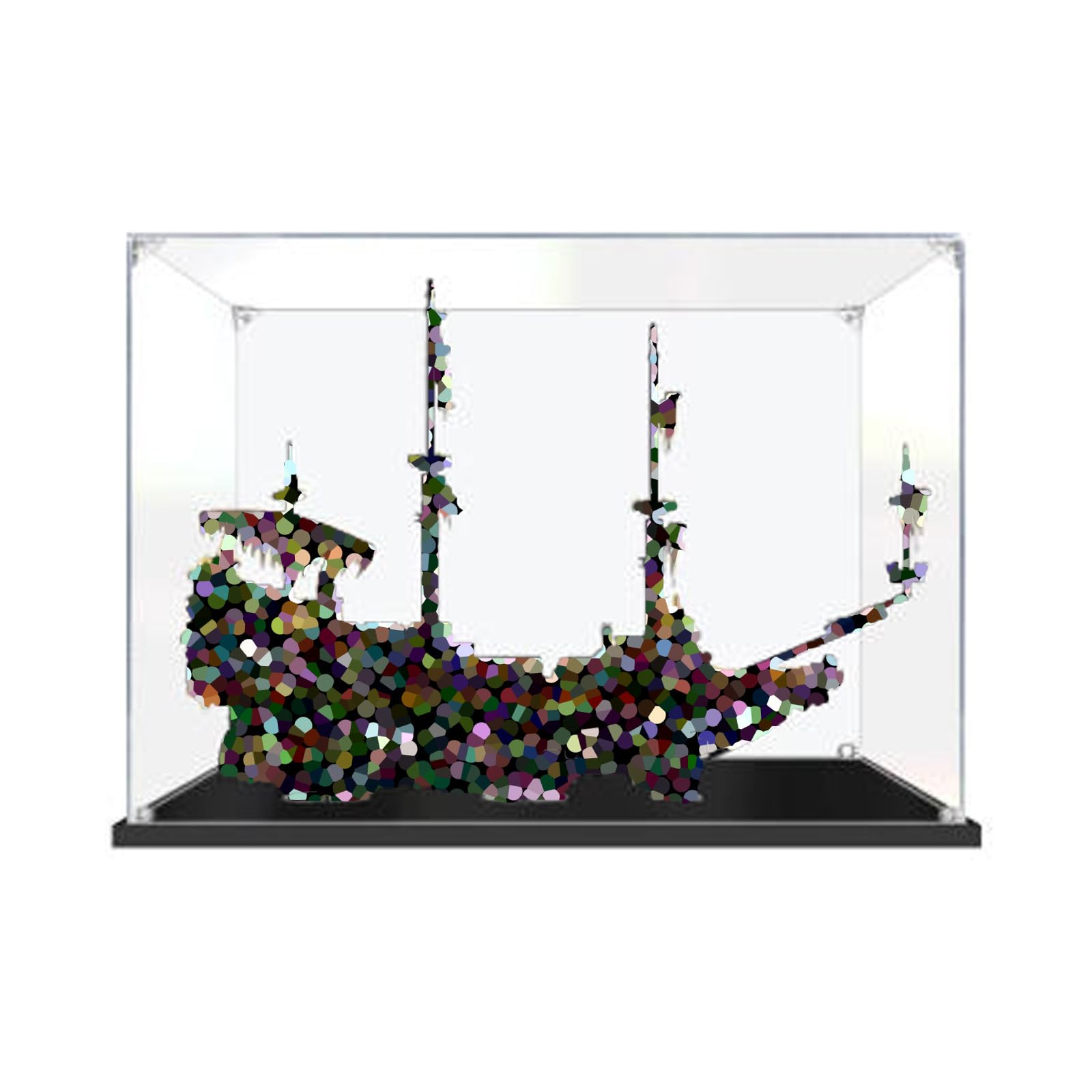 Dustproof Clear Acrylic Display Case for Lego 71042 Pirate Ship,Box Only (2mm)