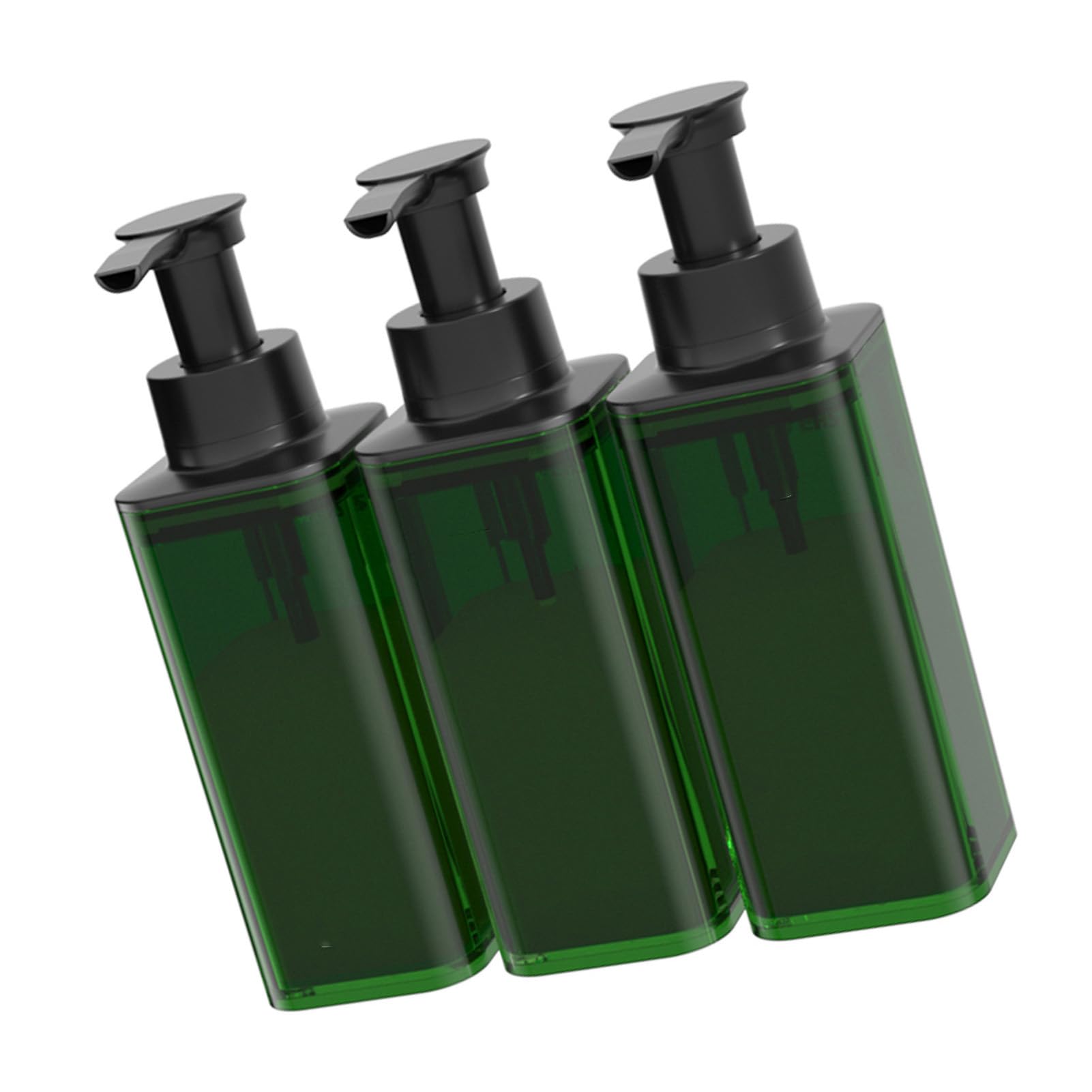 Tissting Dispensatore di Sapone Manuale a 3 Camere per Parete, Contenitore Liquido a 3 Scomparti con Pompa Antigoccia per Shampoo Bagno, Design a Scissione per Facile Riforn (Verde scuro)