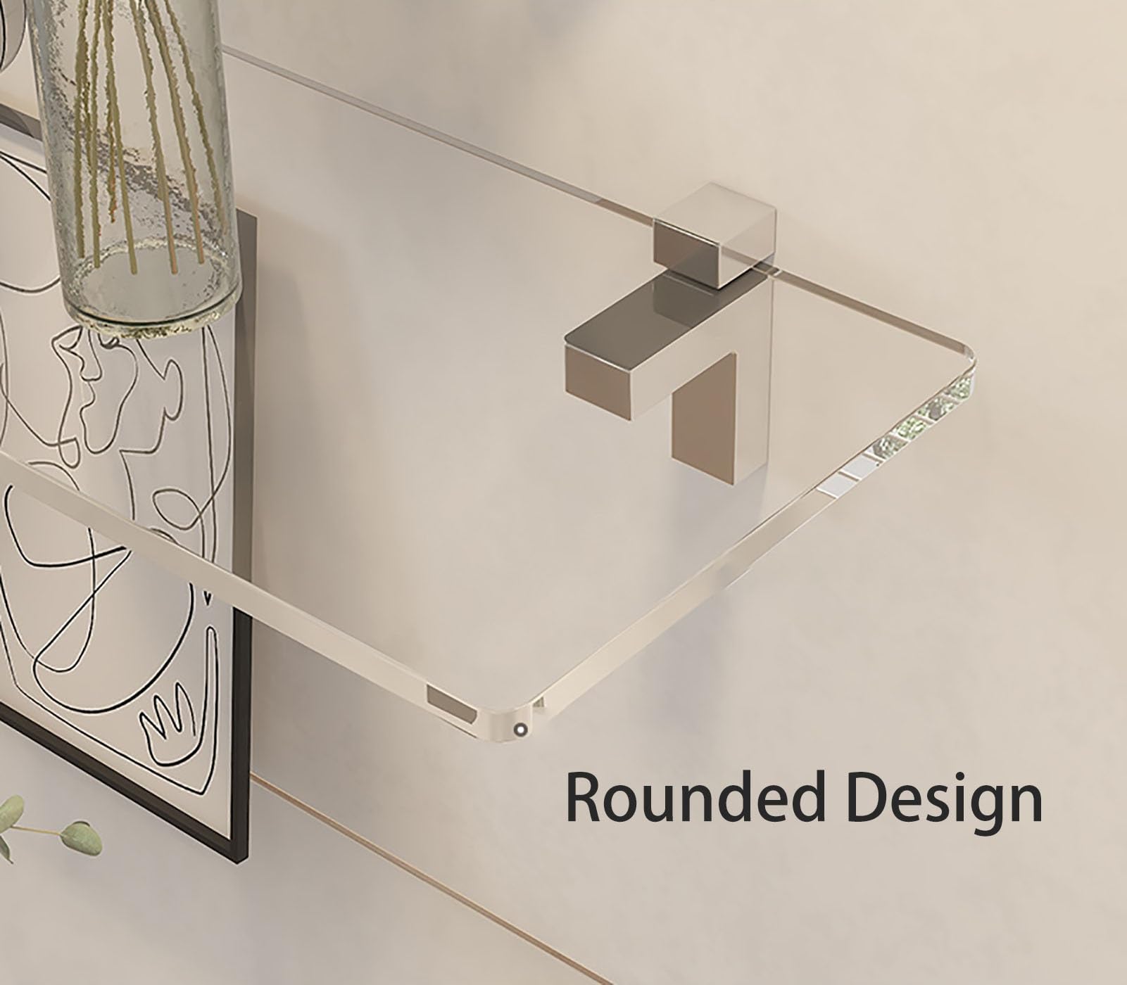 Estantes flotantes para pared, Estante acrílico for colgar en la pared, estante flotante for baño/sala de estar/cocina/cuarto de ducha, estante de pared organizador de perfumes/cosméticos/baño/suminis
