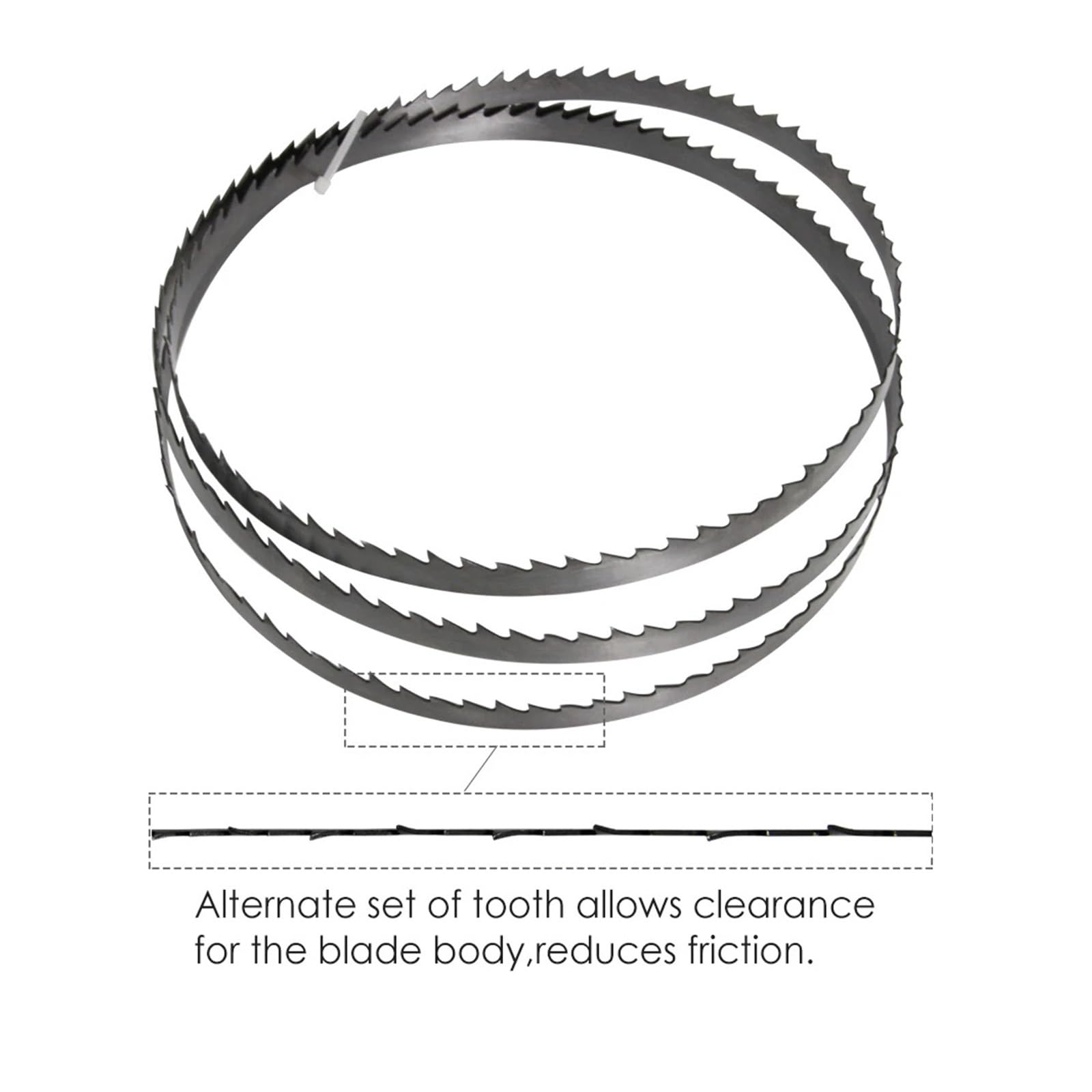 Lot de 2 lames de scie à ruban 56" 1425 mm 1425 x 10 x 0,5 mm TPI 6 en acier à ressort au carbone for scie à ruban for couper le bois, le métal et le plastique