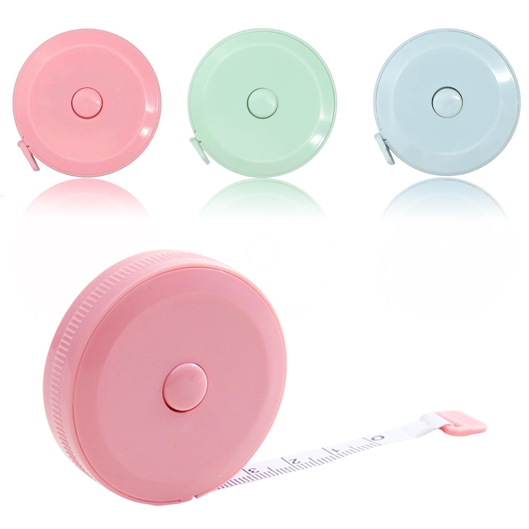 Pack of 3 Tape Measure Body Tailor Tape Measure Retractable Mini Tape Measure Body Measuring Tape Sewing Measuring Tape for Measuring Length Chest