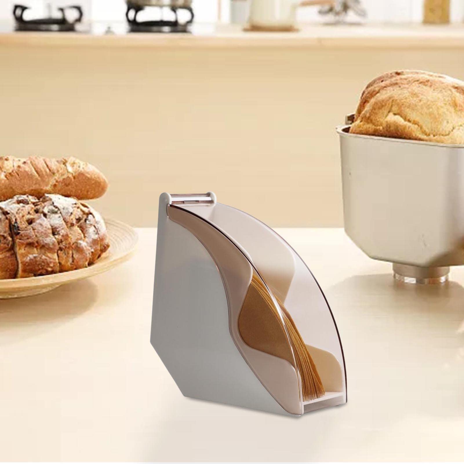 Koffiefilterhouder Opslag Koffiefilter Papier Dispenser Rek Met Stofdichte Cover Voor Cafe Office