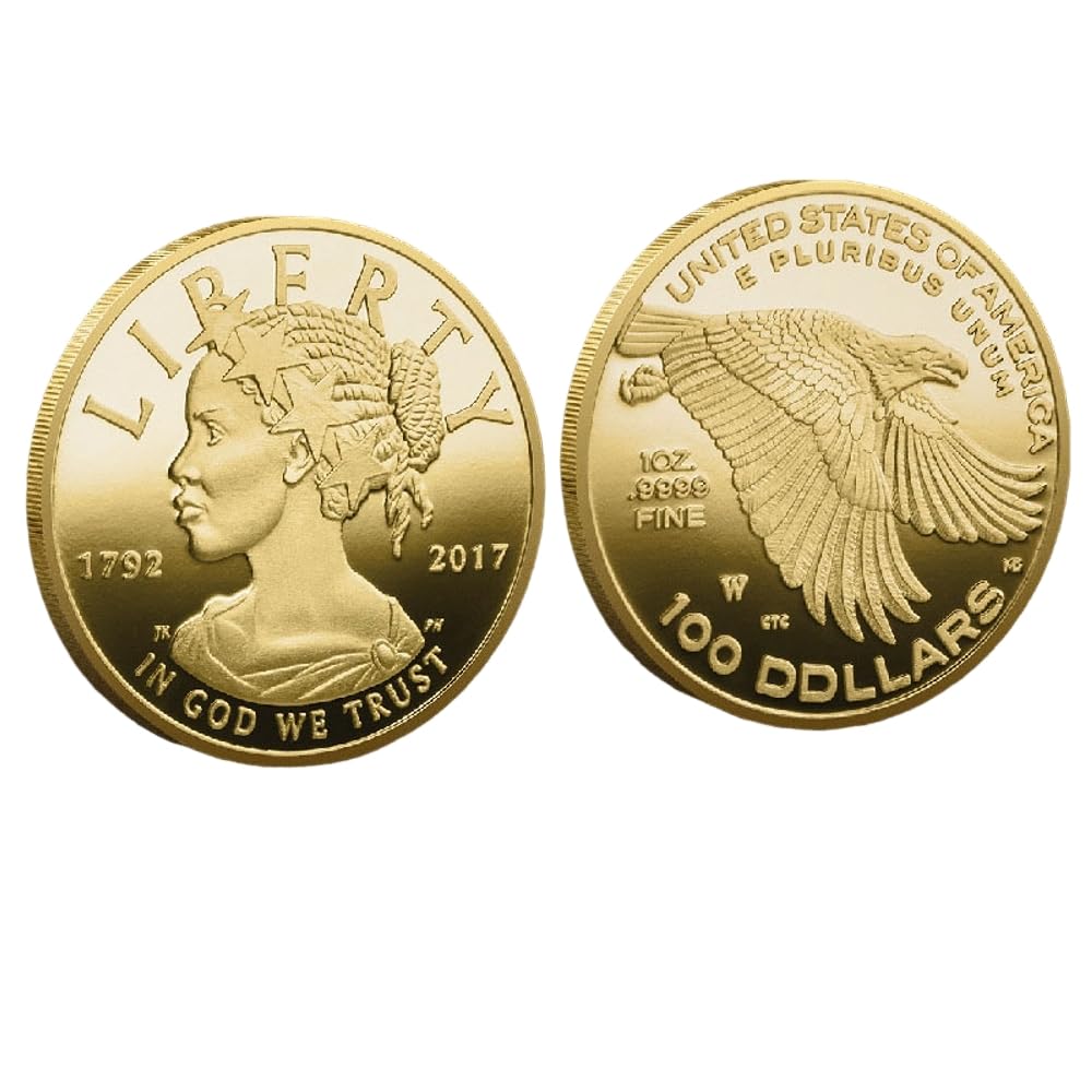 1792-2017 Antique US 100 Dollar Coin, Liberty Coin Souvenir Replica for Collection Party Gifts