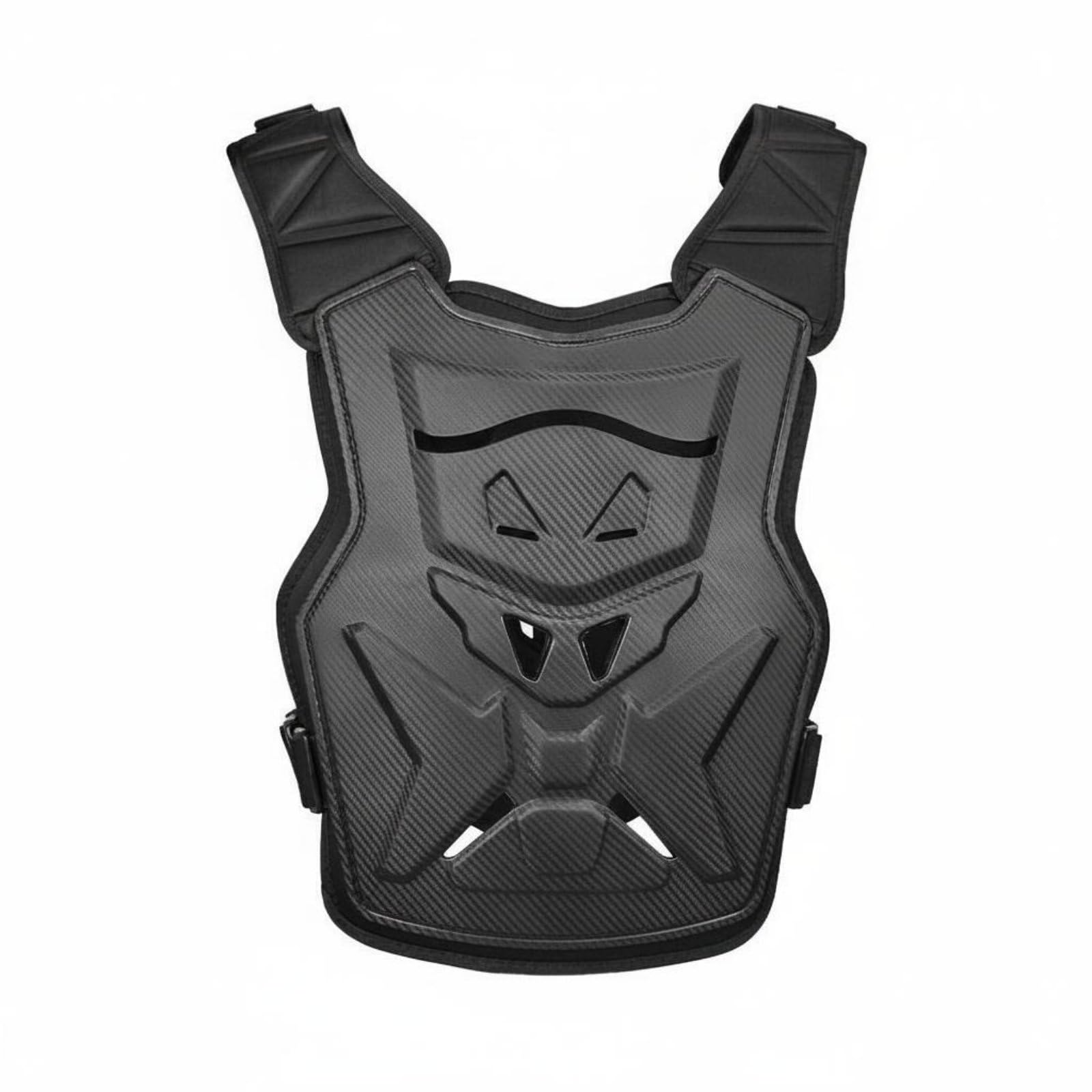 MERIGLARE Brustpanzer Motorradschutz Protektor Brustschild Rückenpanzer Carbonfaserstruktur Luftkanälen für Mountainbiking Outdoor Motorsport Radfahren