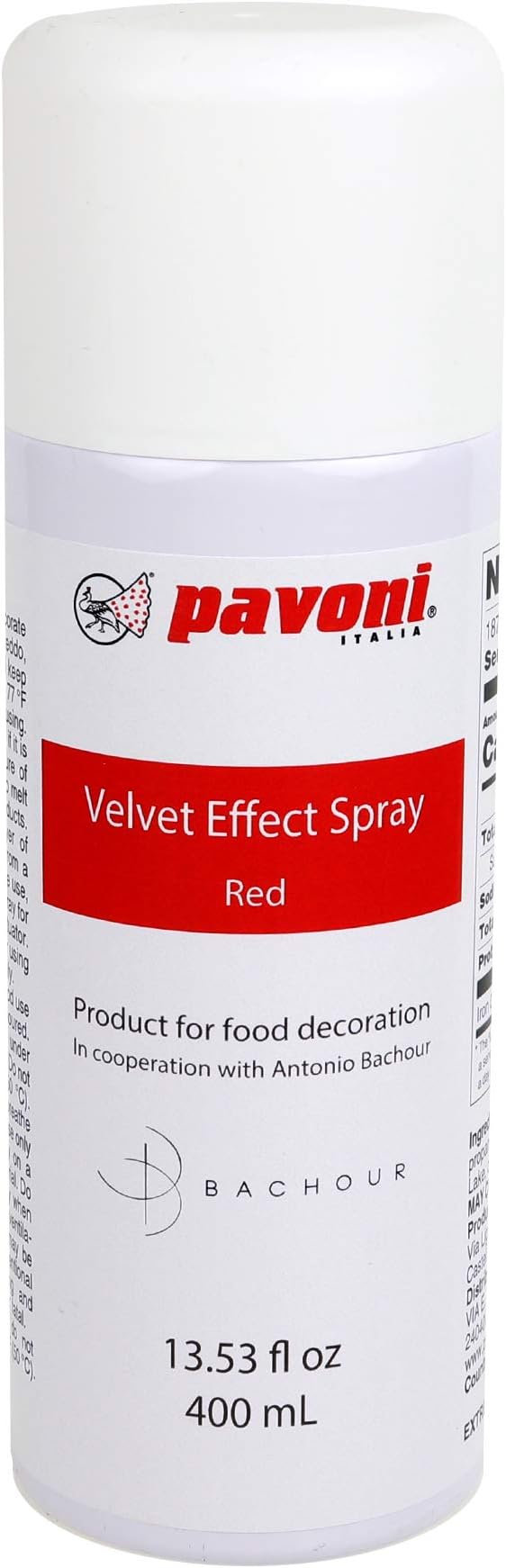 Pavoni Antonio Bachour Red Velvet Spray Food Coloring 13.53 Fluid Ounces (400 Milliliters)