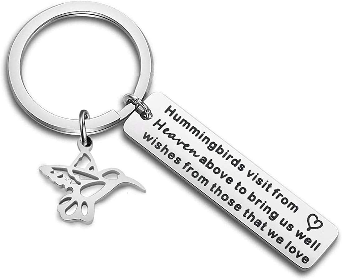 HOLLPHummingbird Keychain Free Bird Jewelry Humming Bird Lover Keyring Gift for My Love Wishes Jewelry Hope Gift