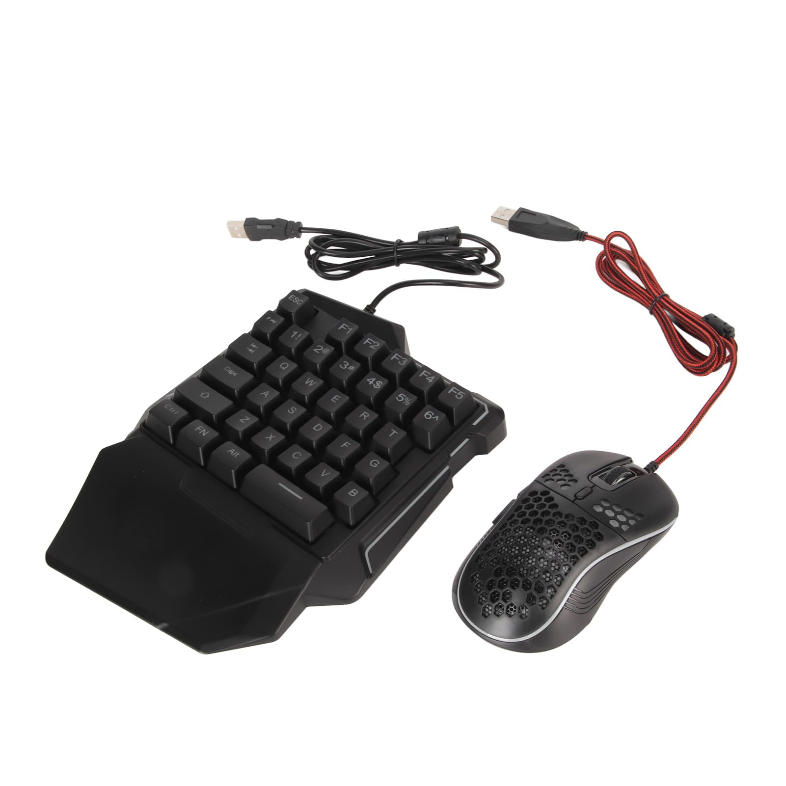 Combo Tastiera e Mouse per metà Gioco con una Sola Mano, con Convertitore Tastiera e Mouse, Connessione Bluetooth 5.0, Supporto Riconoscimento Automatico 'impugnatura