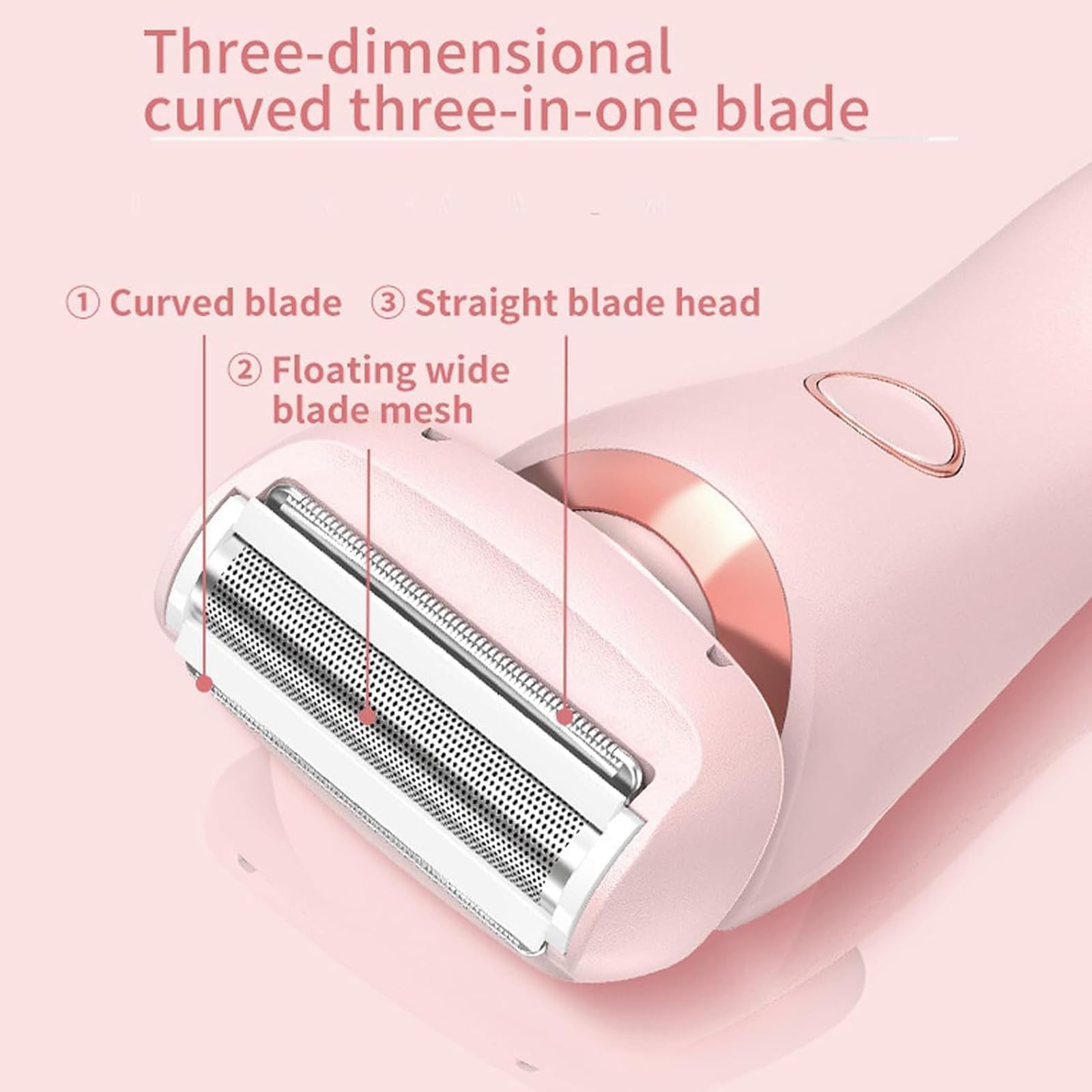 2026 Glisse Pro Neujahrs Starter Set, keine Erdbeerbeine, 2-In-1 Intimrasierer für Frauen, Glatte Haut in Minuten, Elektrischer Rasierer Damen, Nass- und Trockenrasierer für Arm, Bein, Bikini (Blau)