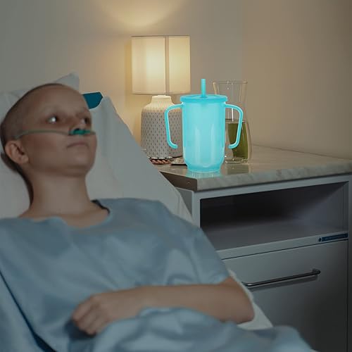 Miniatura 2 de DOITOOL 2 tazas de alimentación convalecientes para adultos con sorbetes para adultos mayores con mango de paja tazas de alimentación líquida para