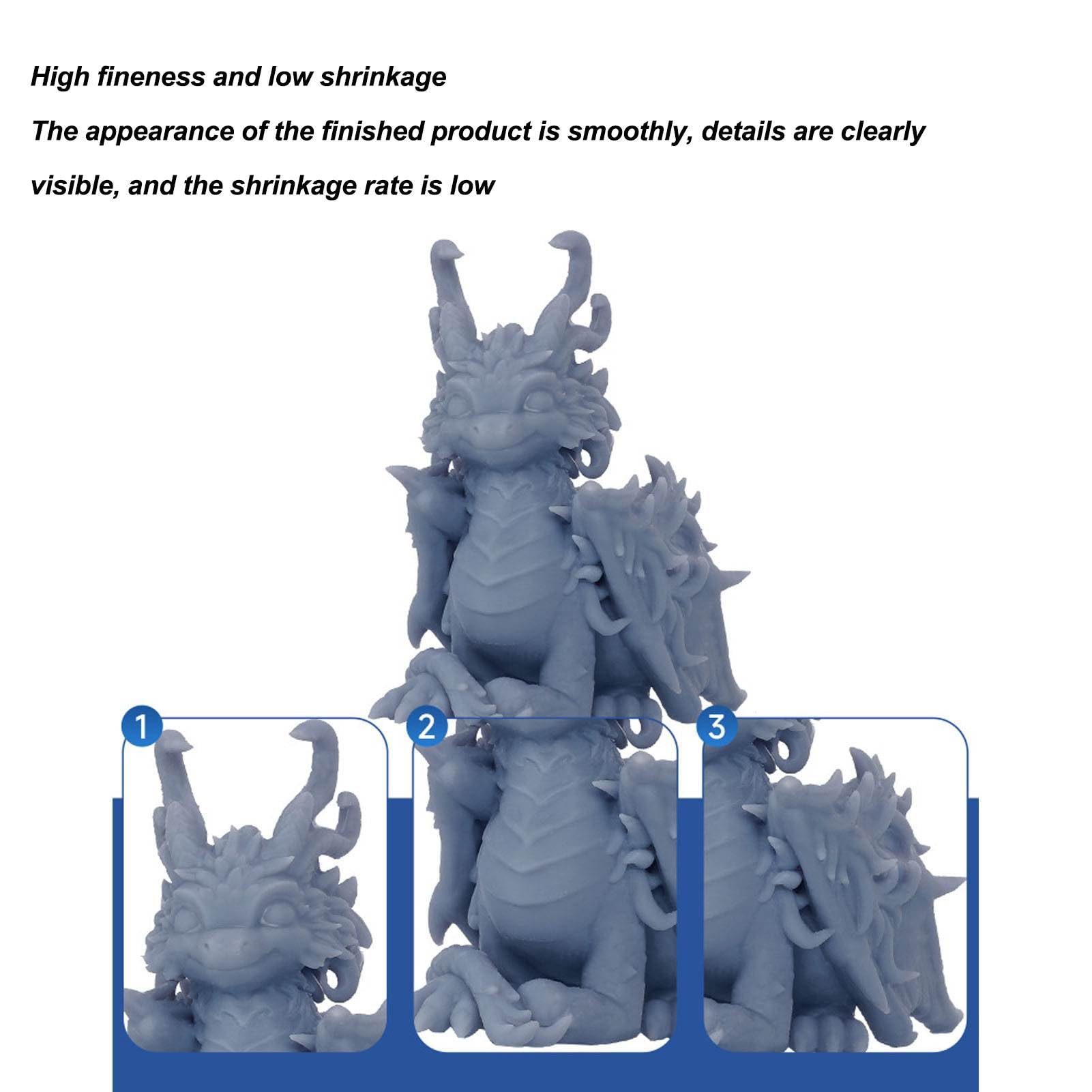 Resina UV Mavaol per stampa 3D, Nero lucido, Alta risoluzione, Bruciatura pulita, Resistente agli urti, Compatibile con stampanti LCD, DLP, SLA, per gioielli e miniature