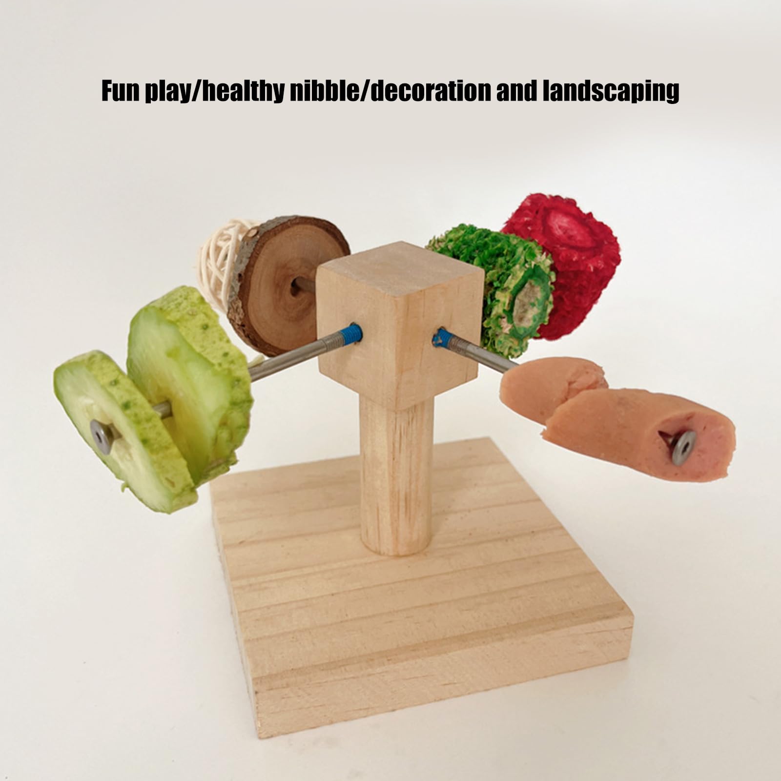 Juguete alimentador de hámster, dispensador de golosinas de madera para hámster y roedores pequeños, alimentación de hámster